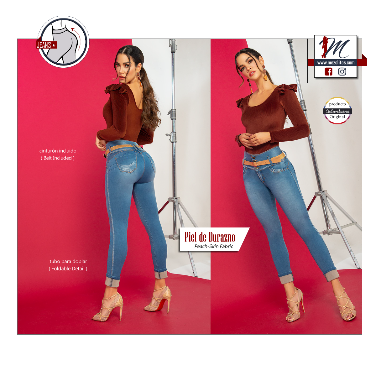 Seven7 Jeans Colombianos Levanta Cola 1305