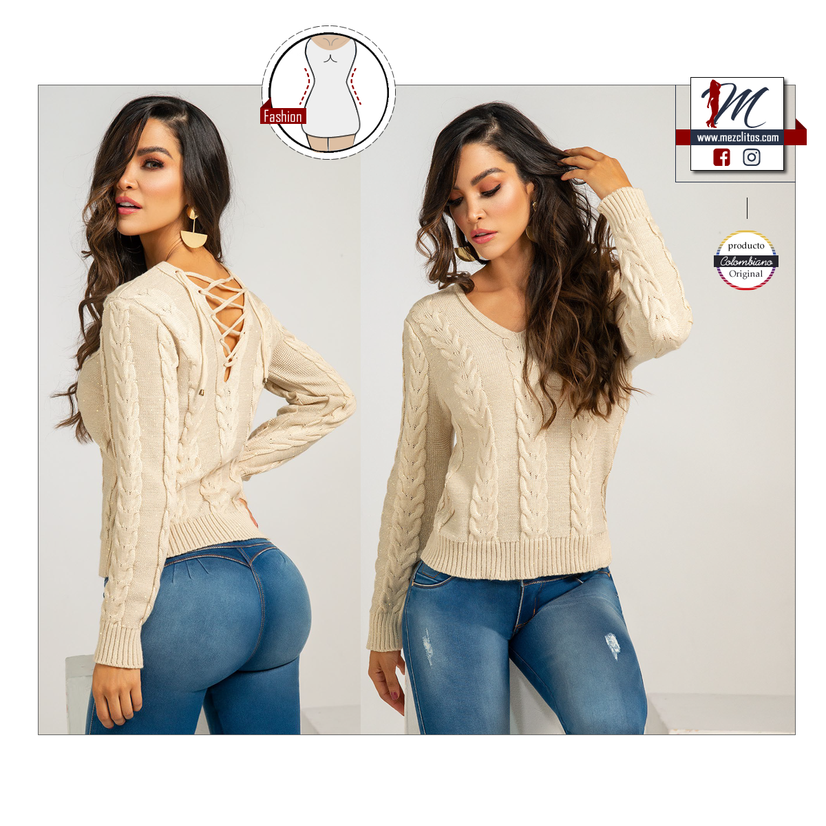 Seven7 Semi Fitted Woven Sweater M222