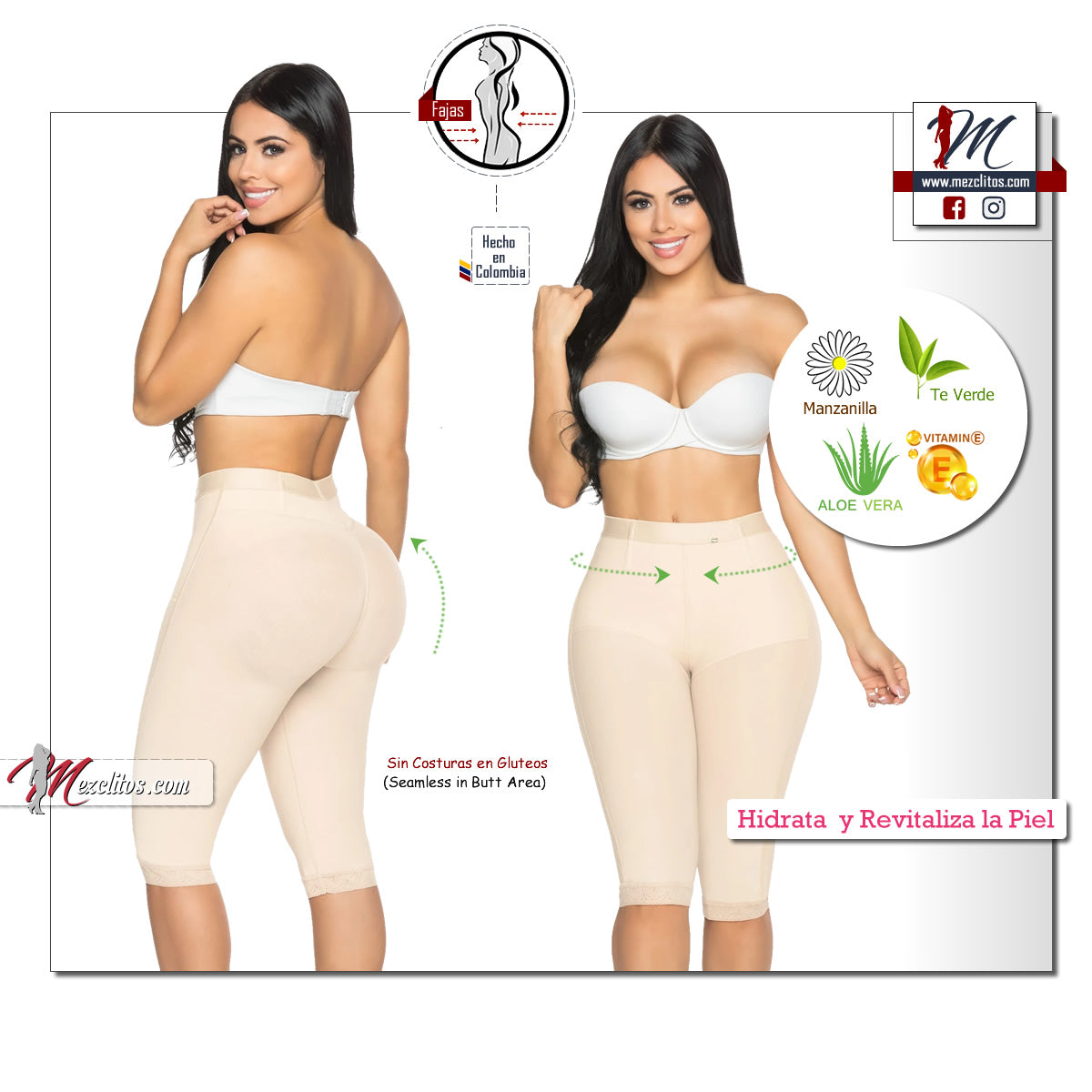 Faja Capri w/ Natural Butt Lift 4002 (Beige)