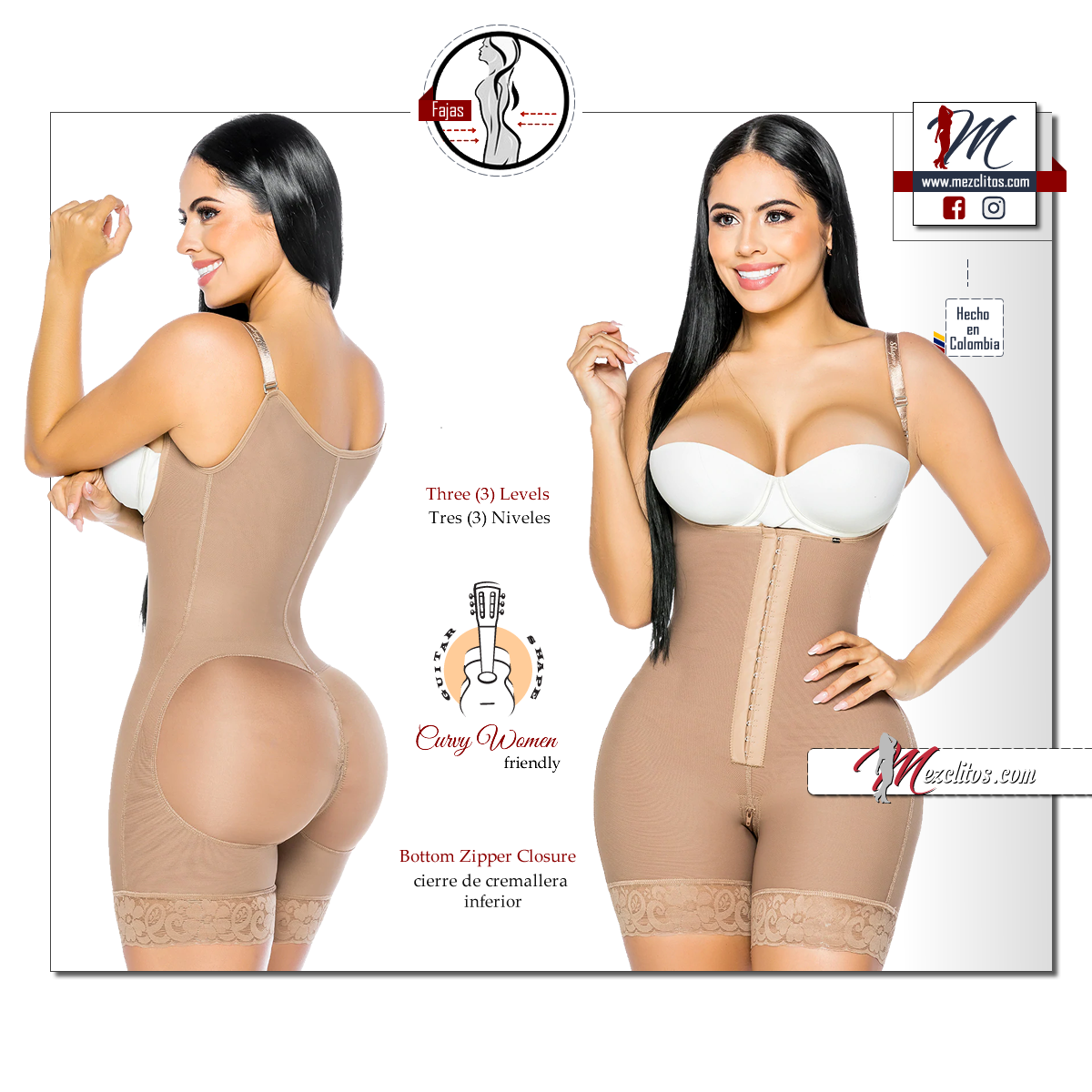 Stagmi Fajas 7104 - Curvy Friendly, Perfect for Lipo
