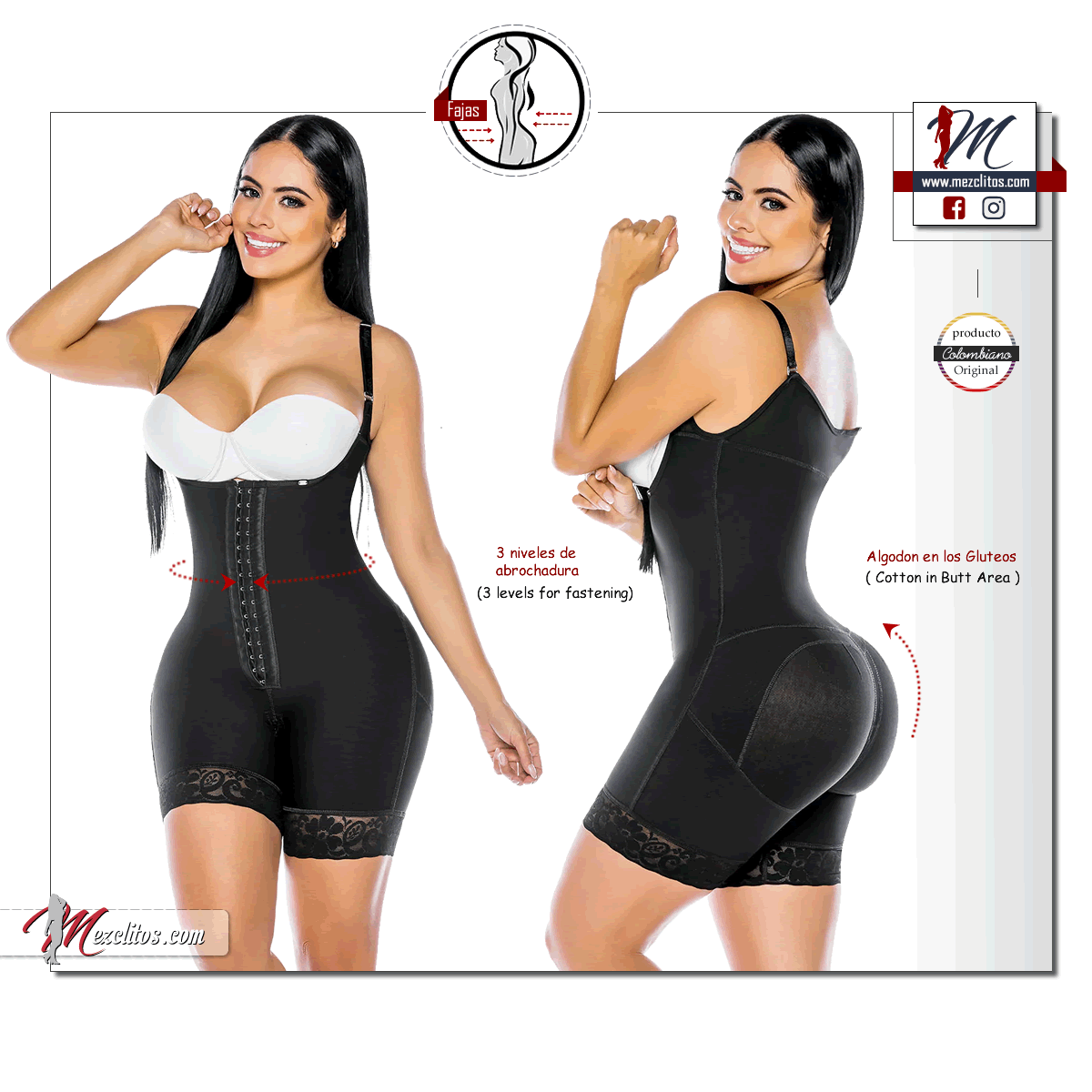 Stagmi Fajas 7082 - W/ Inside Cotton & Extra Butt Lift