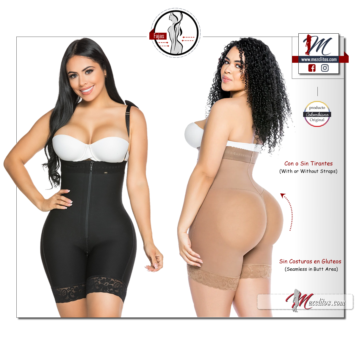 Stagmi Fajas 7097 Strapless and Invisible | With Vitamin E | High Compression