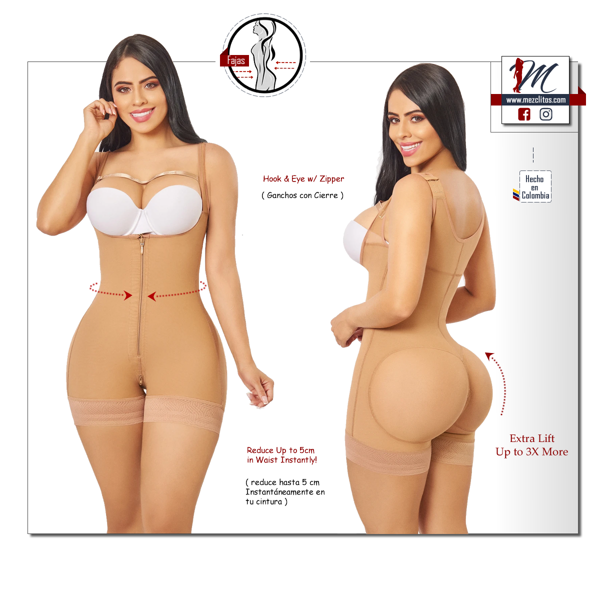 Stagmi Fajas 7099 - Super Waist Cincher w/ Maximum Butt Lift