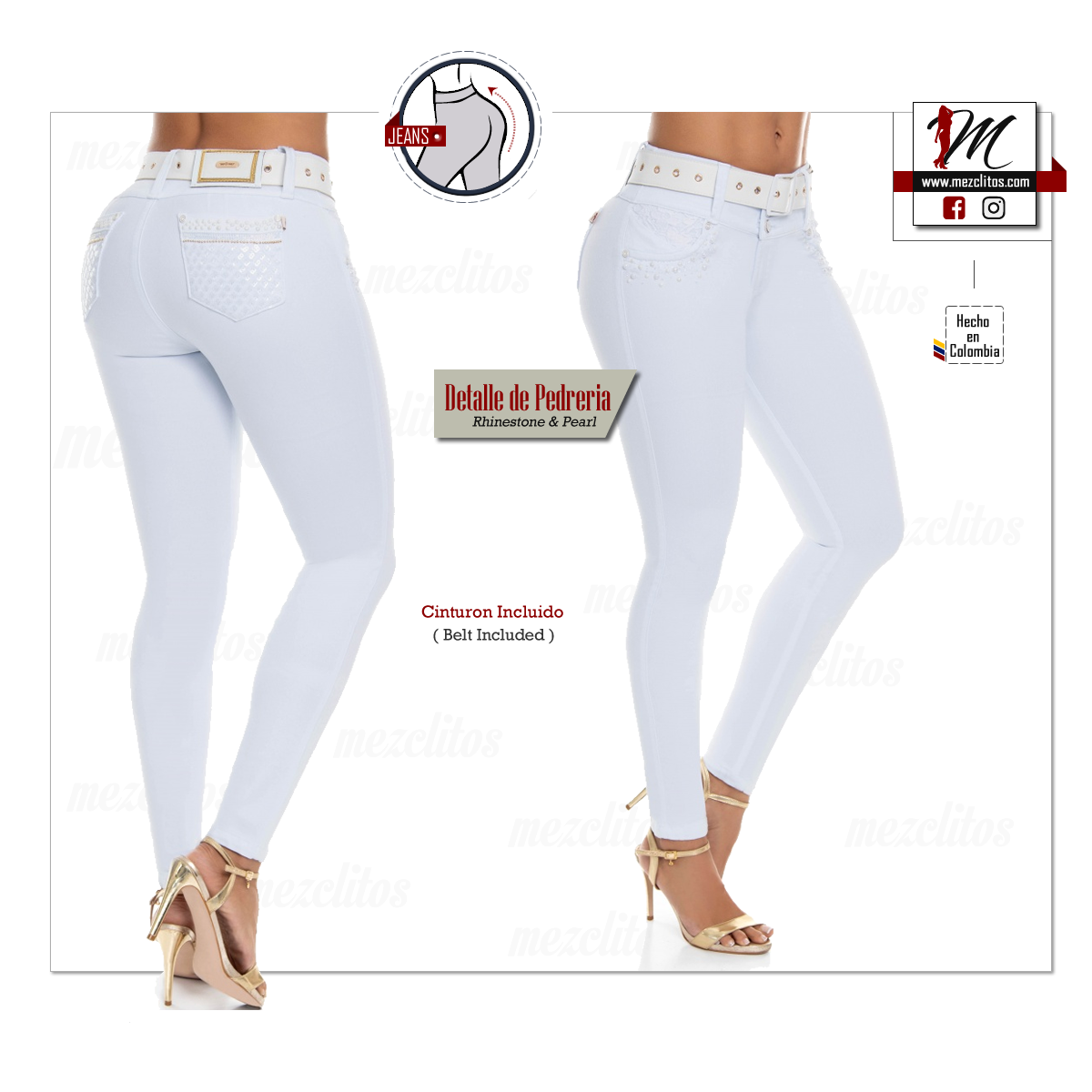 WOW Jeans (Blanco) 801778 - 100% Colombiano