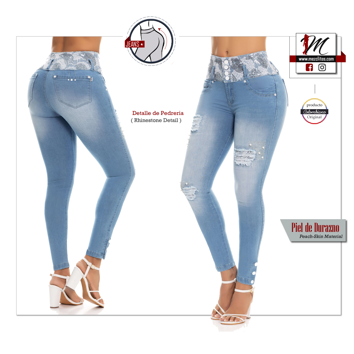 WOW Jeans Levanta Cola Rasgados 804608